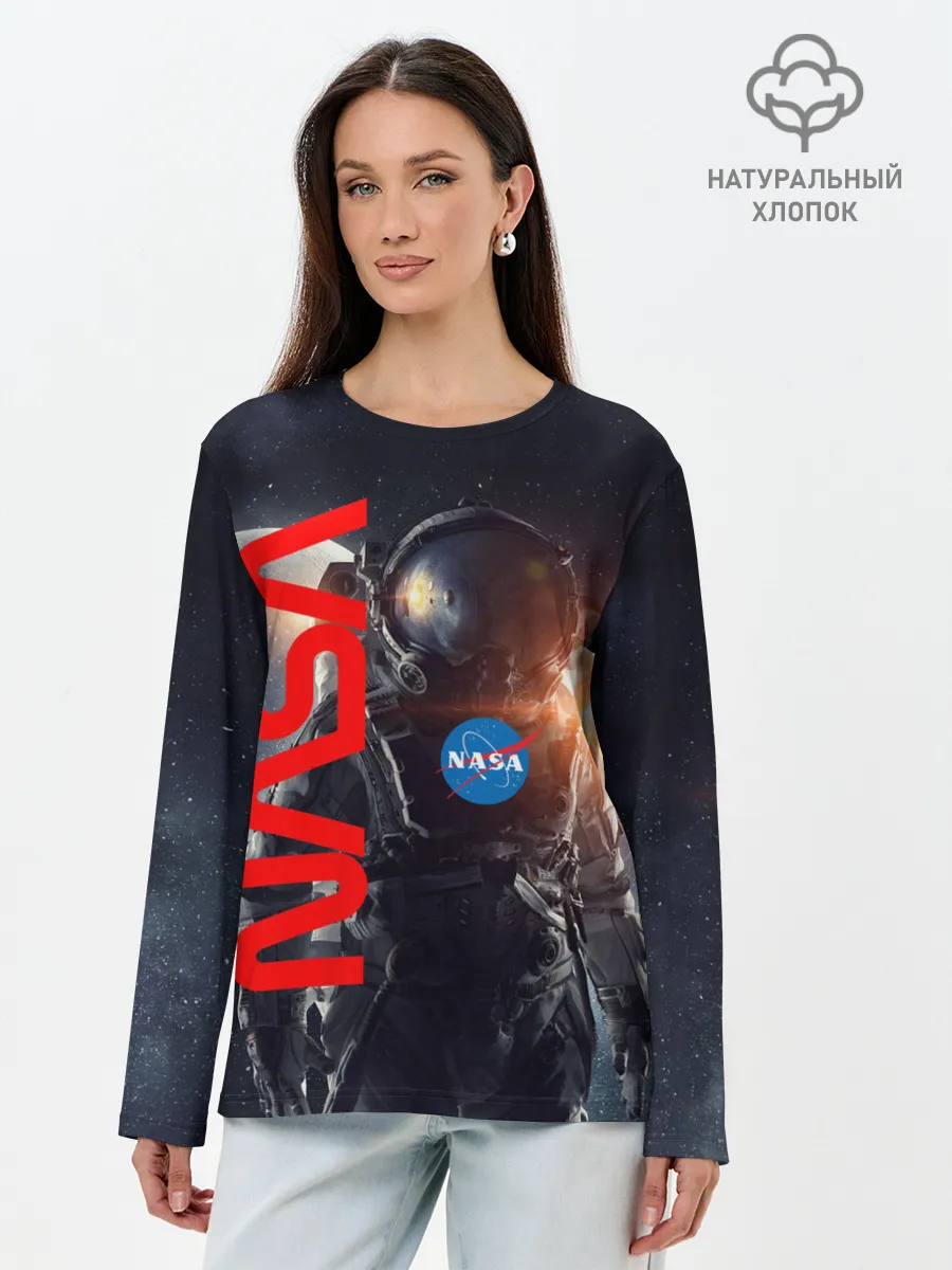 Лонгслив женский. Хлопок / Nasa Apollo 16