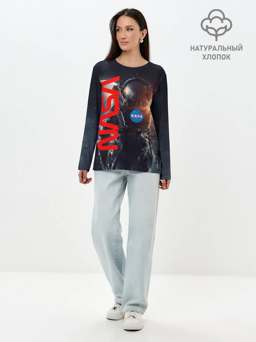 Лонгслив женский. Хлопок / Nasa Apollo 16