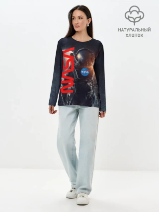 Лонгслив женский. Хлопок / Nasa Apollo 16