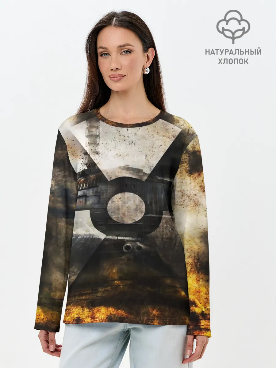 Лонгслив женский. Хлопок / СТАЛКЕР