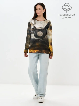 Лонгслив женский. Хлопок / СТАЛКЕР