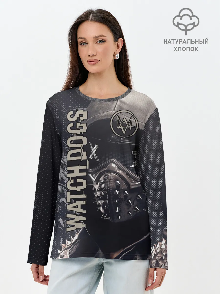 Лонгслив женский. Хлопок / WATCH DOGS