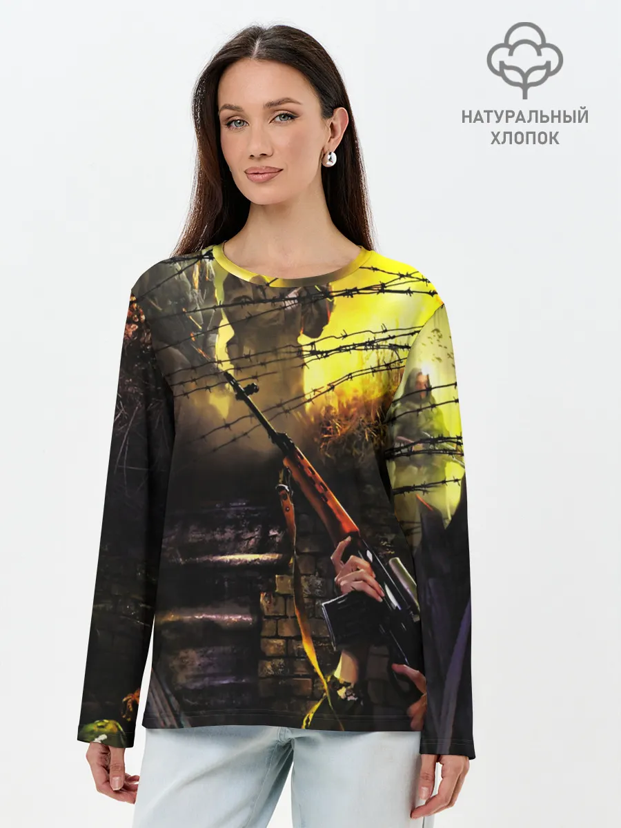 Лонгслив женский. Хлопок / STALKER