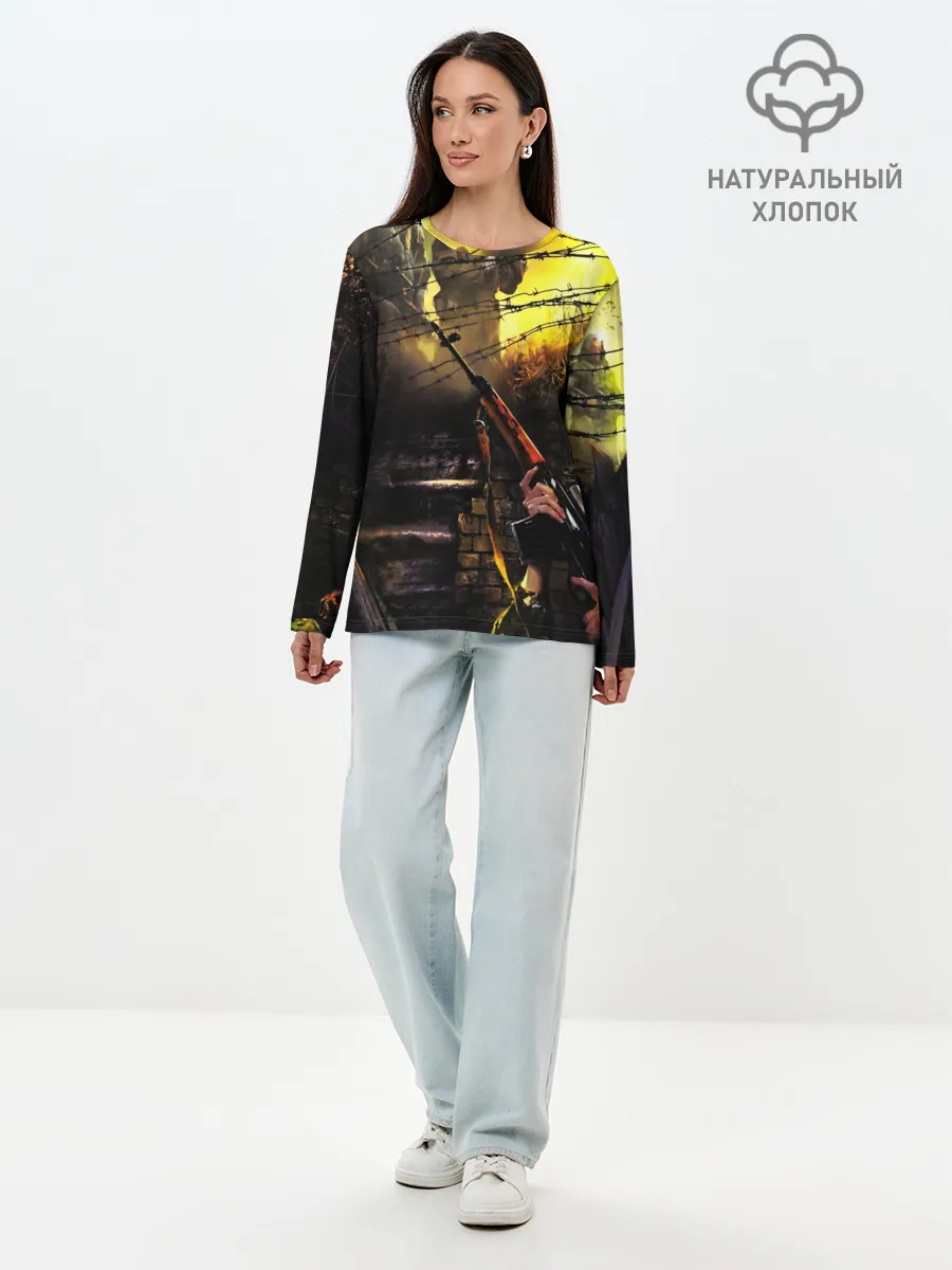 Лонгслив женский. Хлопок / STALKER