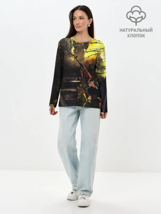 Лонгслив женский. Хлопок / STALKER