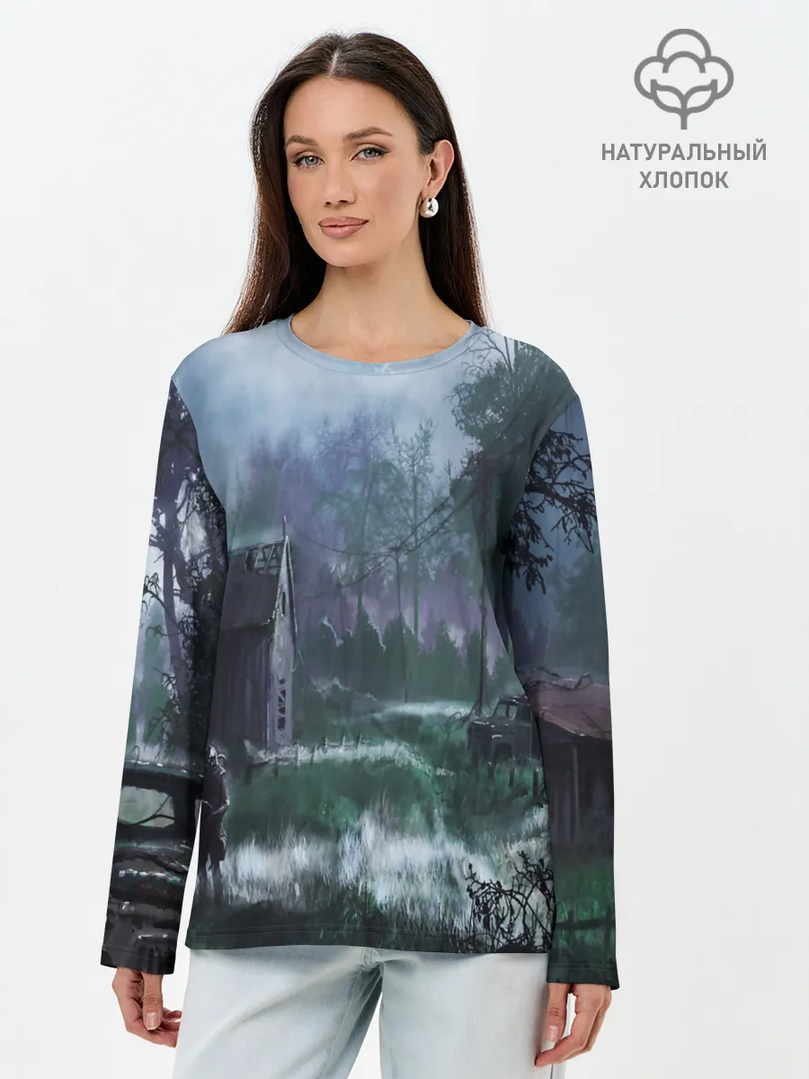 Лонгслив женский. Хлопок / STALKER