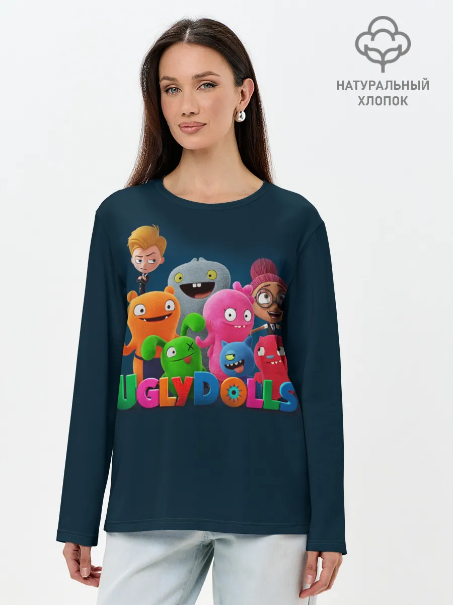 Лонгслив женский. Хлопок / UglyDolls. Куклы с характером