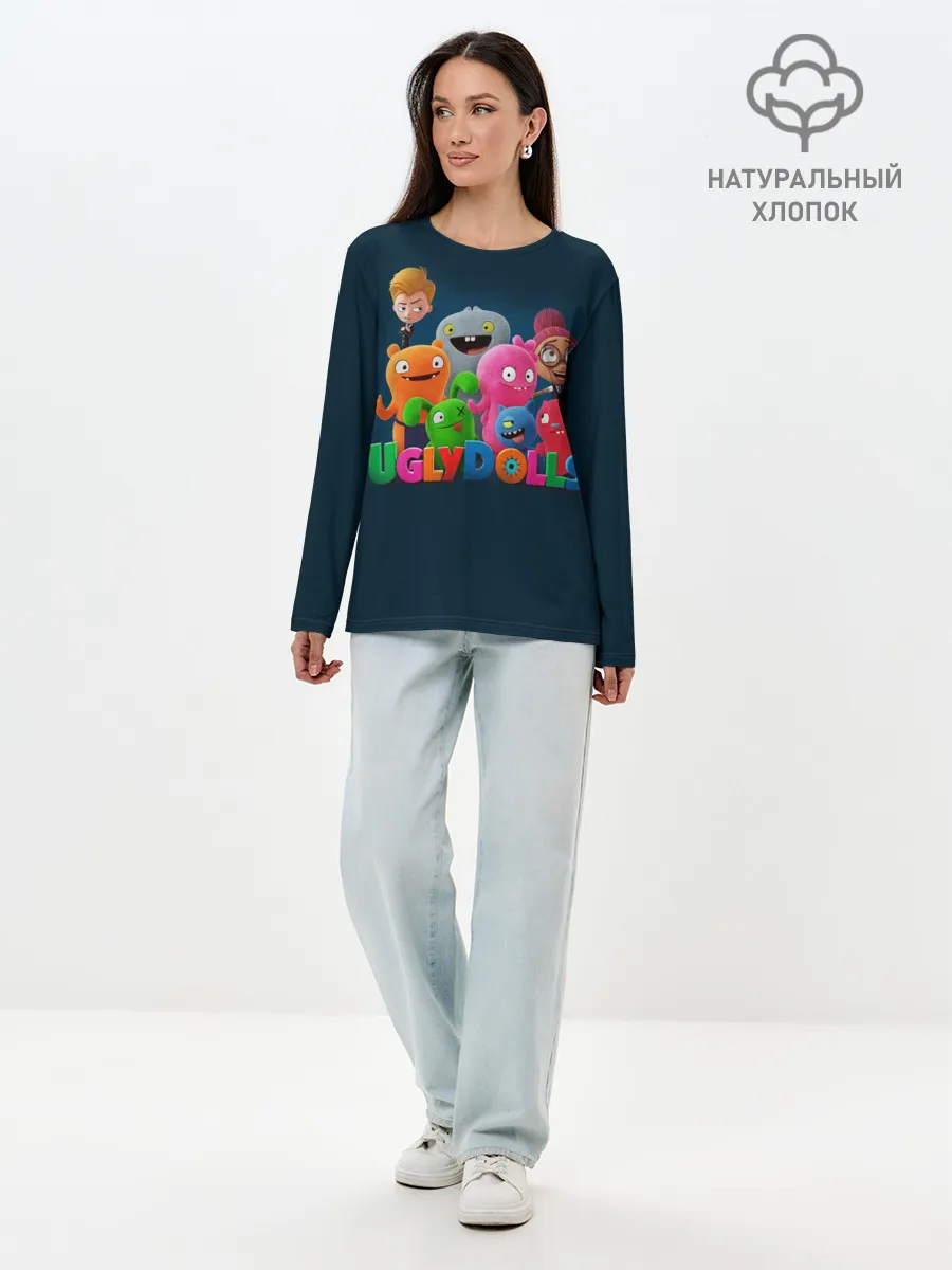 Лонгслив женский. Хлопок / UglyDolls. Куклы с характером