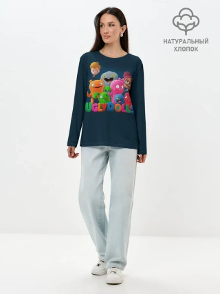 Лонгслив женский. Хлопок / UglyDolls. Куклы с характером