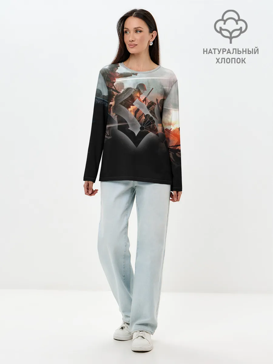 Лонгслив женский. Хлопок / Sabaton