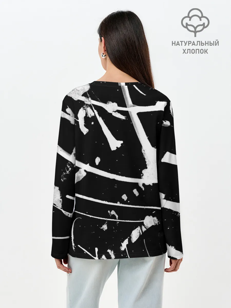 Лонгслив женский. Хлопок / KIZARU - HAUNTED FAMILY