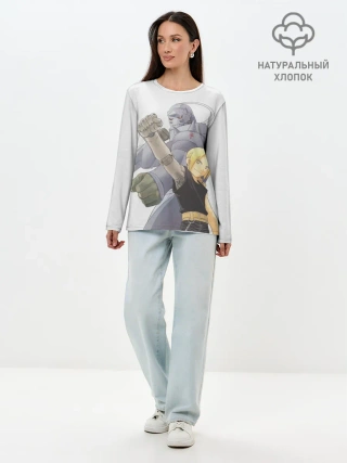 Лонгслив женский. Хлопок / Эдвард и Альфонс