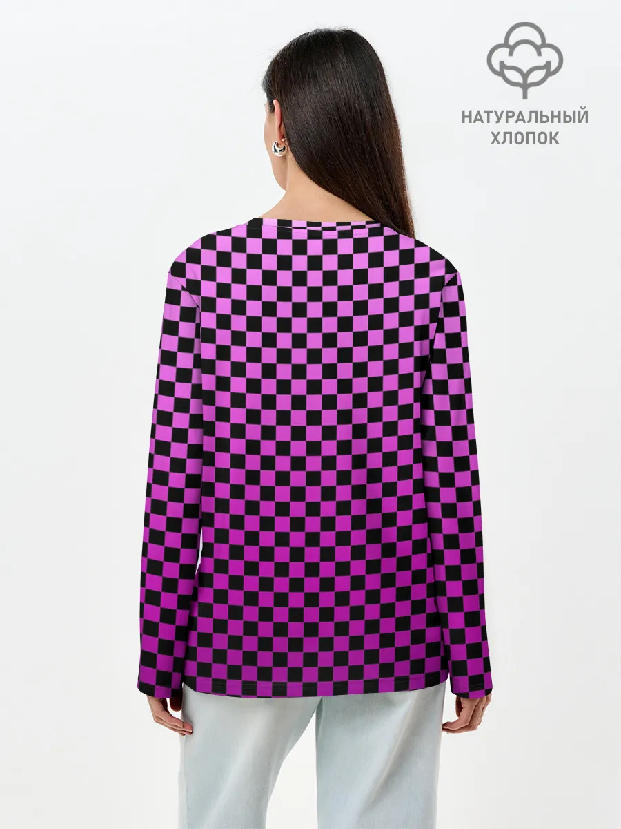 Лонгслив женский. Хлопок / Checkerboard Color