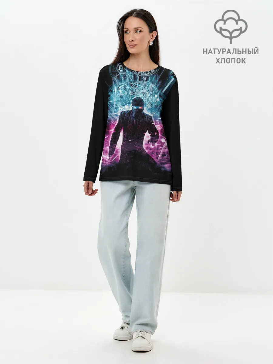 Лонгслив женский. Хлопок / Доктор Кто
