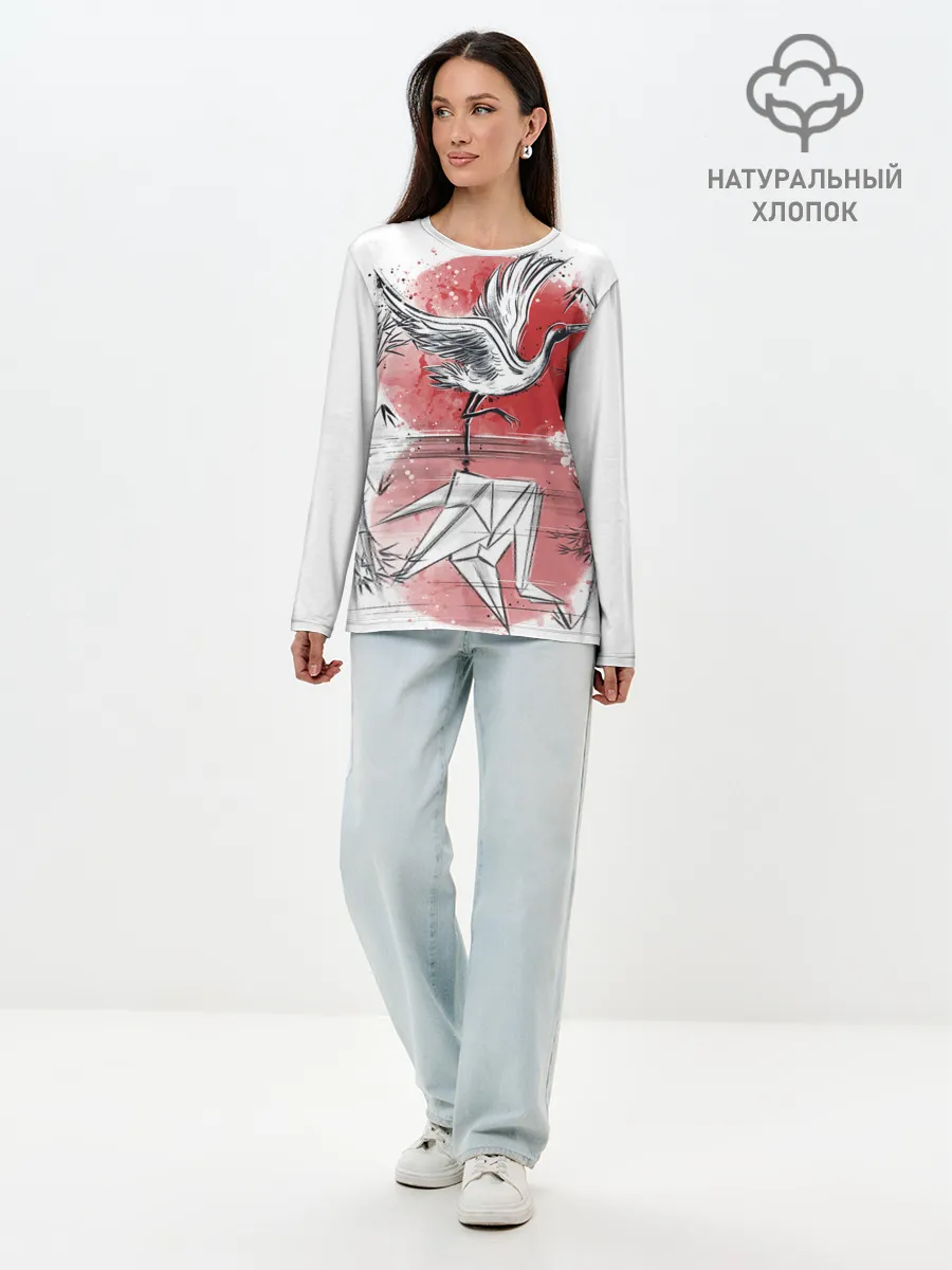 Лонгслив женский. Хлопок / Японская мечта