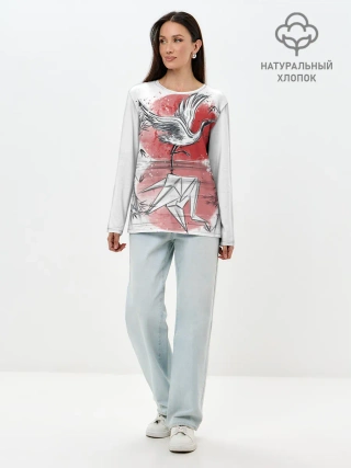 Лонгслив женский. Хлопок / Японская мечта