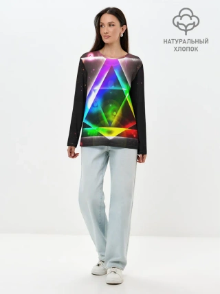Лонгслив женский. Хлопок / ИЛЛЮМИНАТЫ