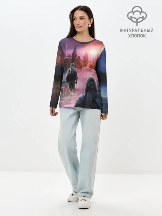 Лонгслив женский. Хлопок / STALKER