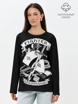 Лонгслив женский. Хлопок / Fighter