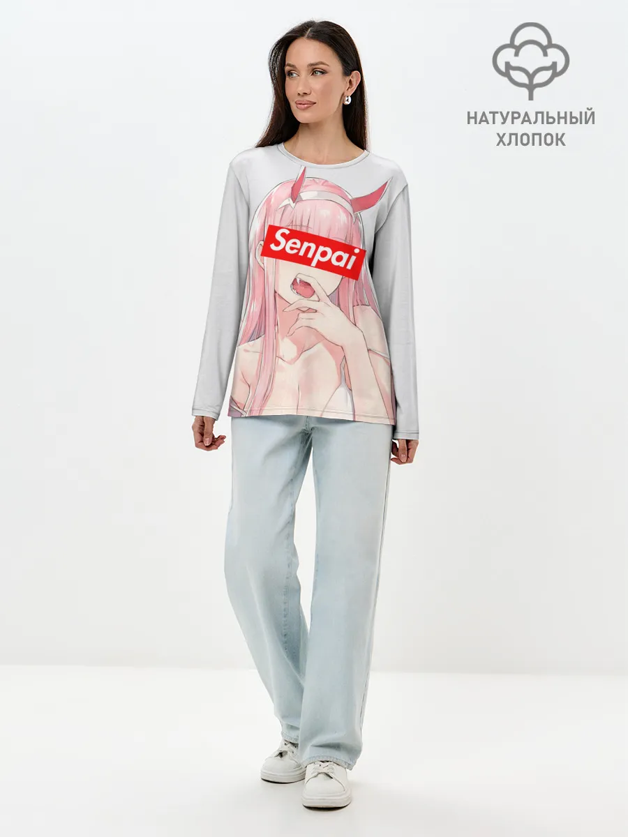 Лонгслив женский. Хлопок / Senpai 02