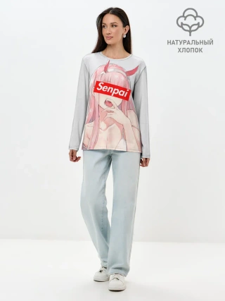 Лонгслив женский. Хлопок / Senpai 02
