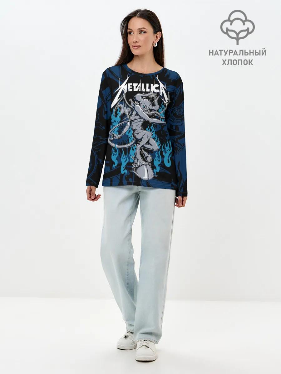 Лонгслив женский. Хлопок / Metallica
