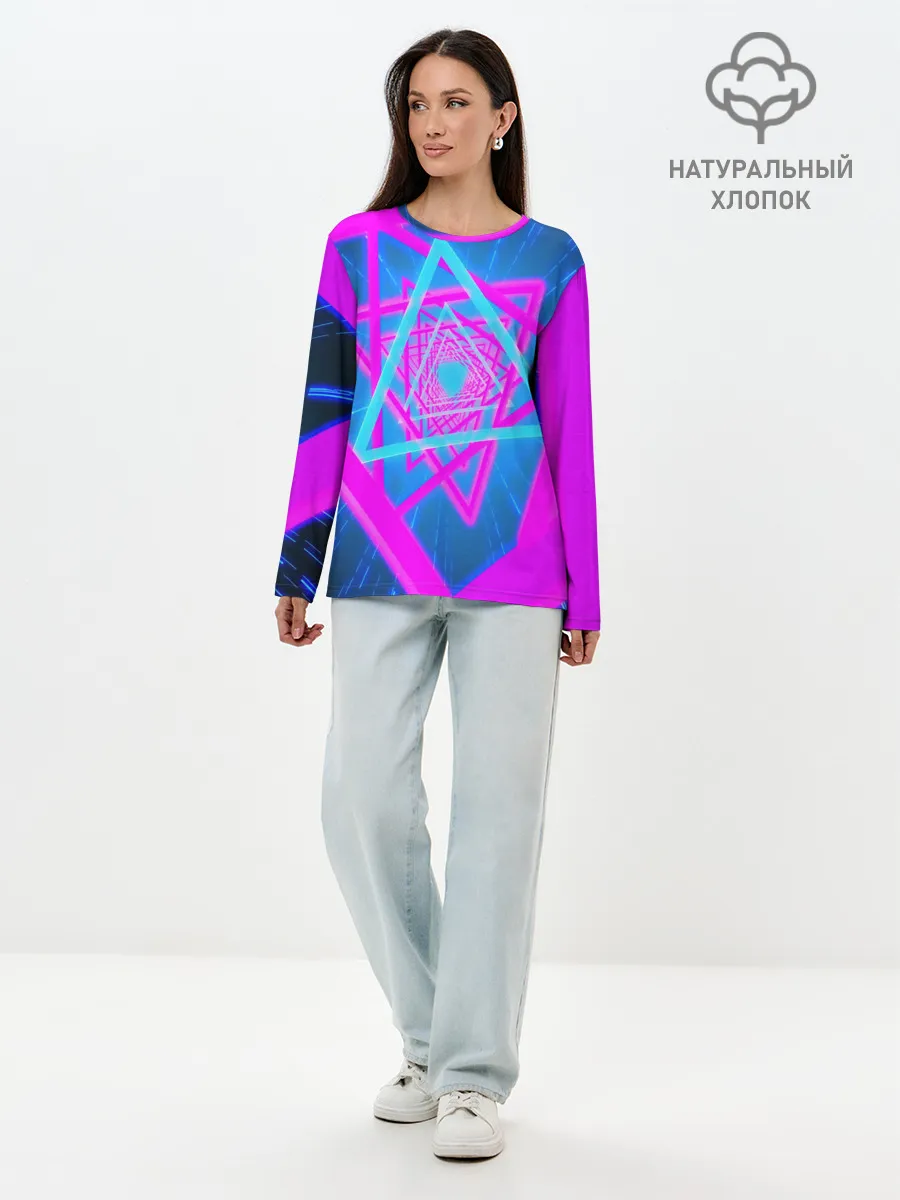 Лонгслив женский. Хлопок / MUSIC NEON