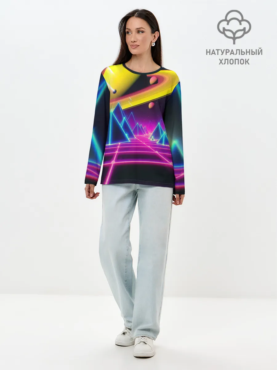 Лонгслив женский. Хлопок / САТУРН