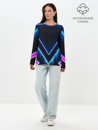 Лонгслив женский. Хлопок / DISQUARED NEON