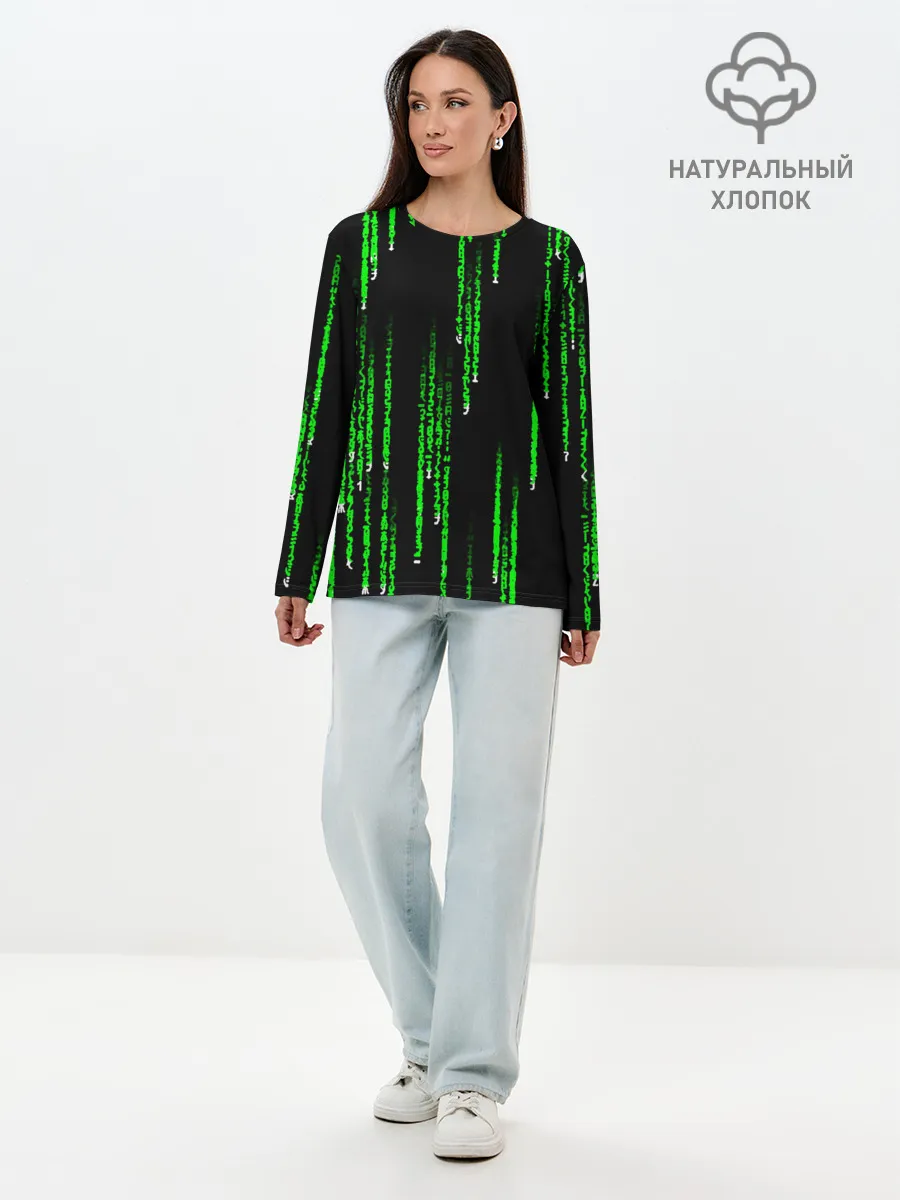 Лонгслив женский. Хлопок / МАТРИЦА