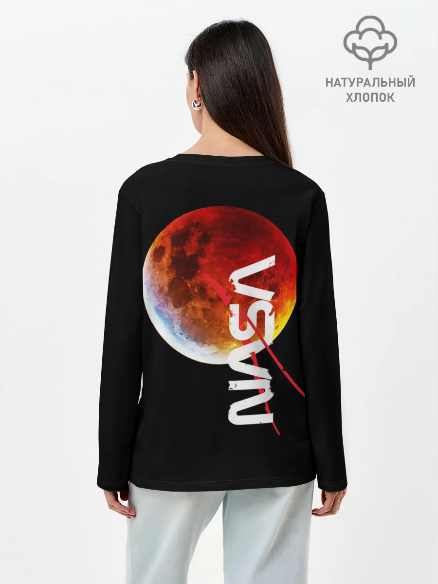 Лонгслив женский. Хлопок / Nasa austronaut