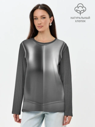 Лонгслив женский. Хлопок / Доспехи рыцаря