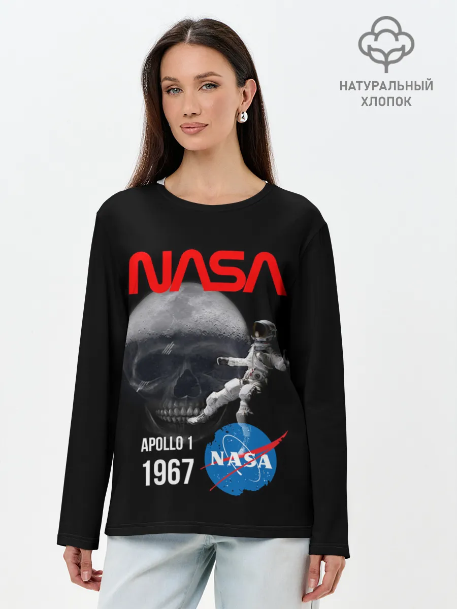 Лонгслив женский. Хлопок / Nasa Apollo 1 1967