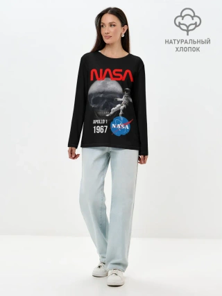 Лонгслив женский. Хлопок / Nasa Apollo 1 1967