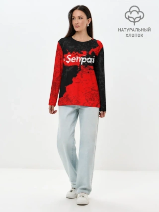 Лонгслив женский. Хлопок / SENPAI
