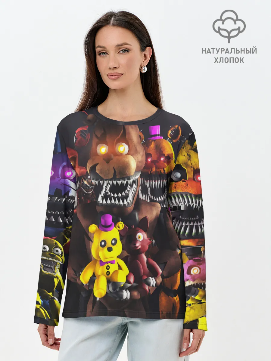 Лонгслив женский. Хлопок / FIVE NIGHTS AT FREDDYS