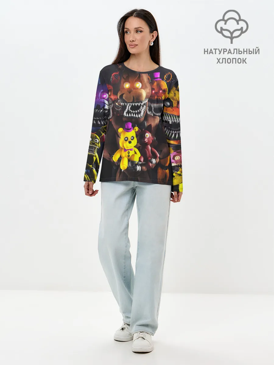 Лонгслив женский. Хлопок / FIVE NIGHTS AT FREDDYS