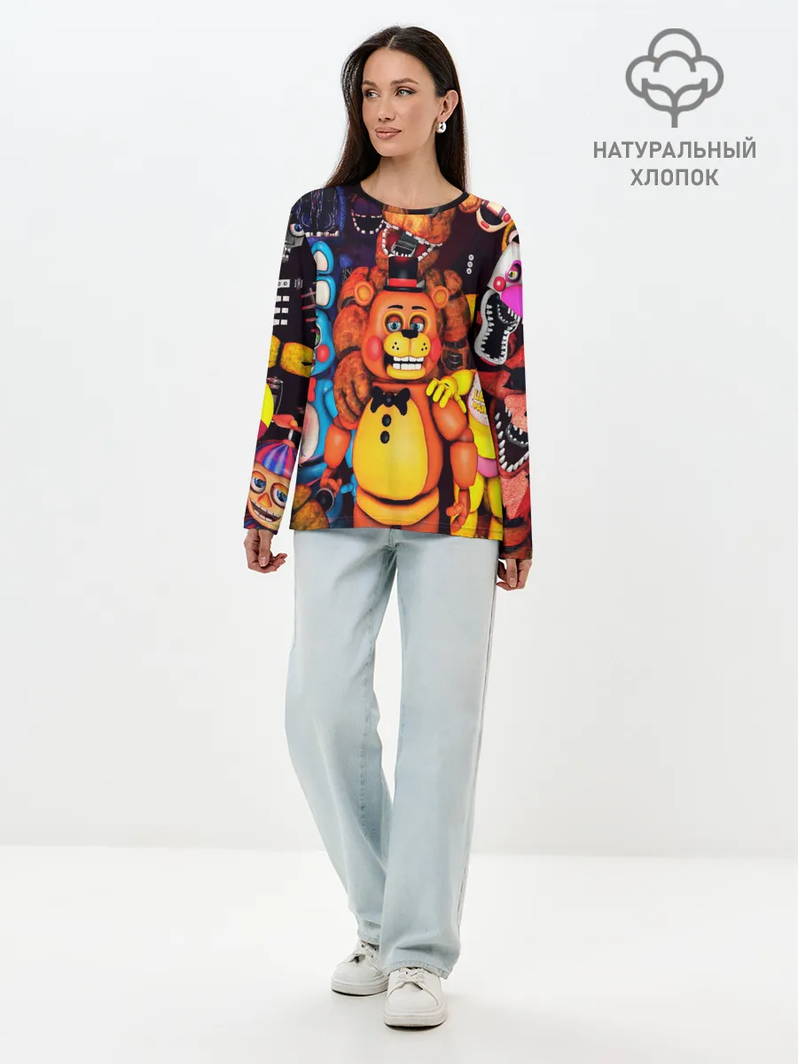 Лонгслив женский. Хлопок / FIVE NIGHTS AT FREDDYS