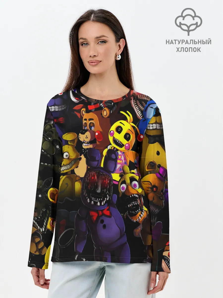 Лонгслив женский. Хлопок / FIVE NIGHTS AT FREDDYS