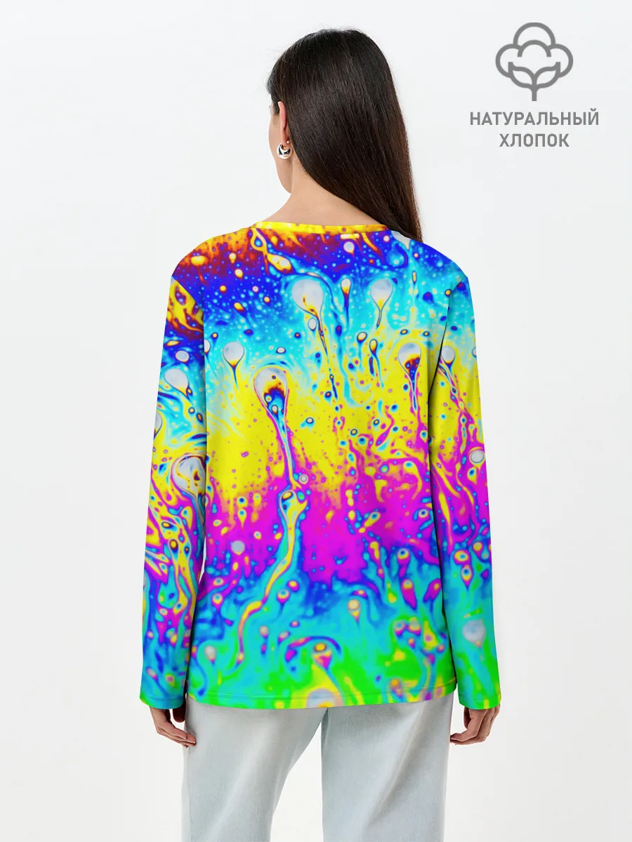 Лонгслив женский. Хлопок / КИСЛОТНЫЙ СТИЛЬ