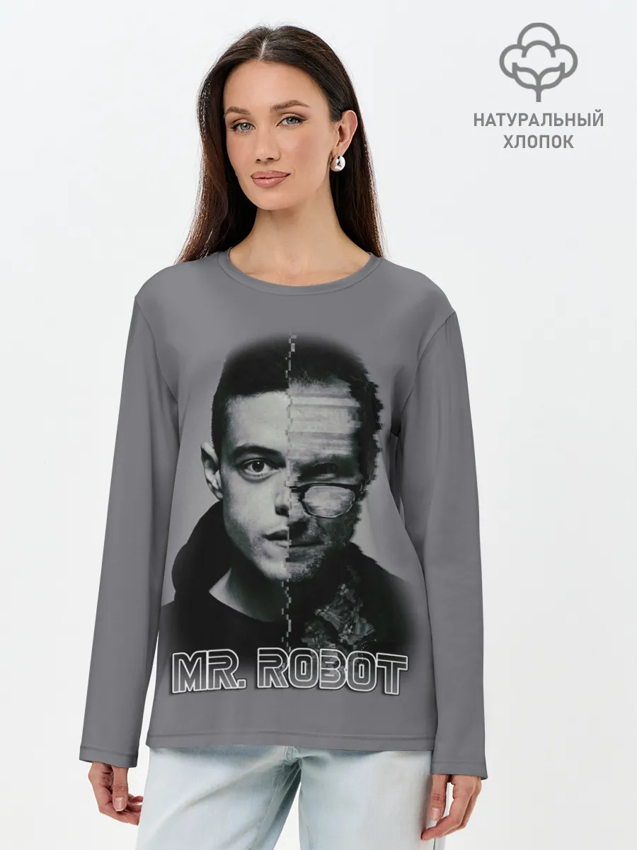 Лонгслив женский. Хлопок / Мистер Робот