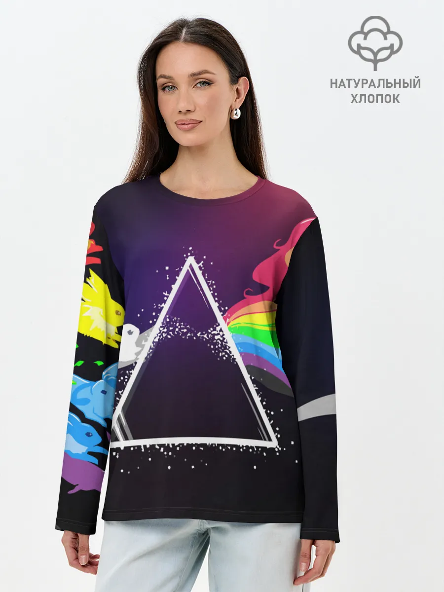 Лонгслив женский. Хлопок / PINK FLOYD