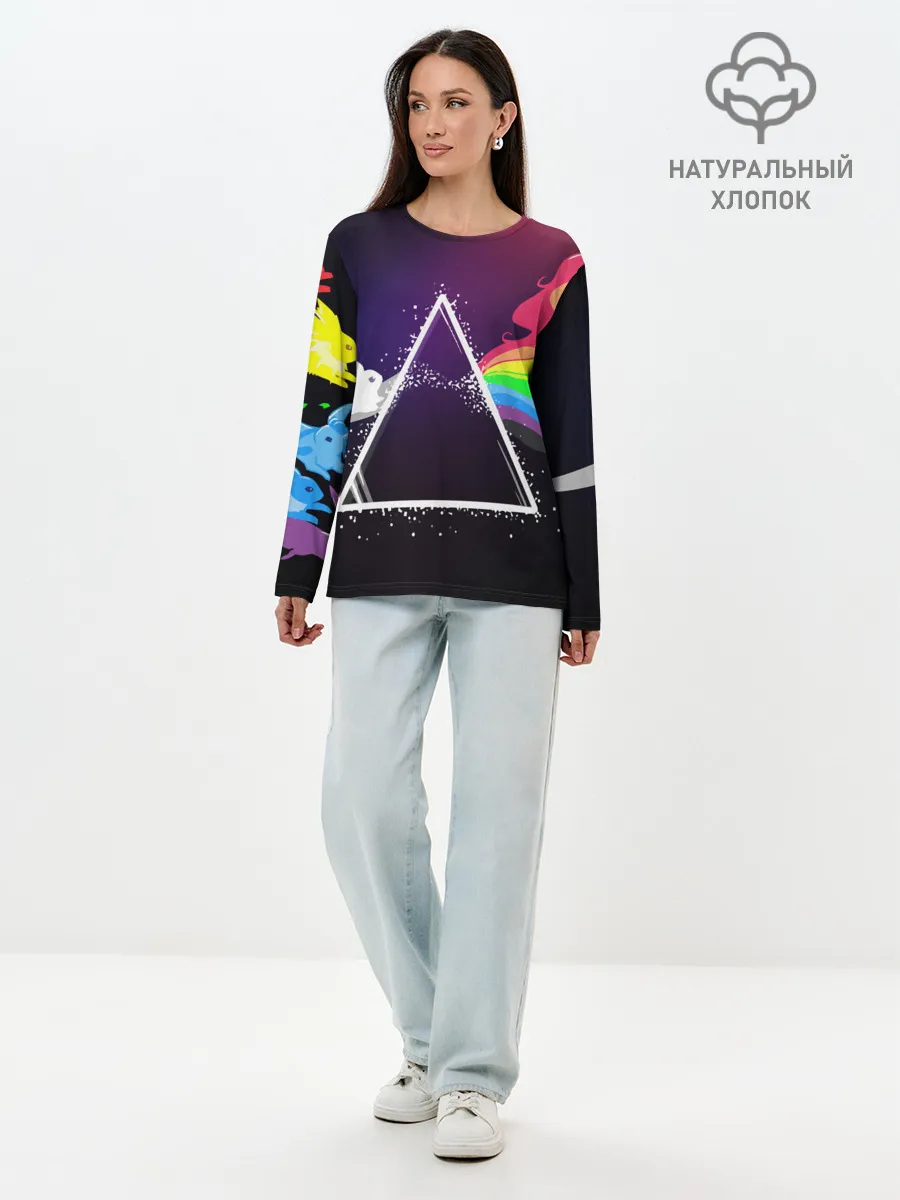 Лонгслив женский. Хлопок / PINK FLOYD