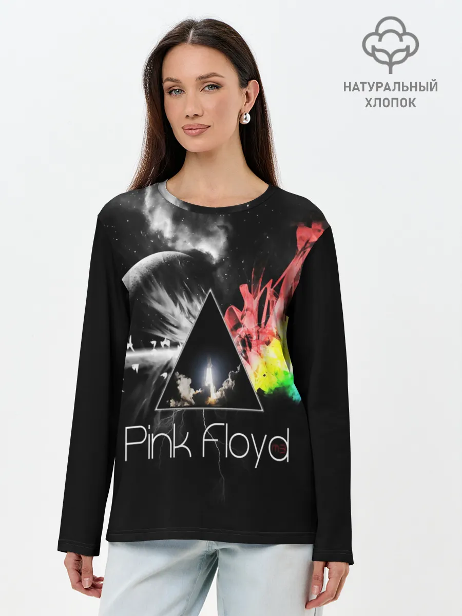 Лонгслив женский. Хлопок / PINK FLOYD