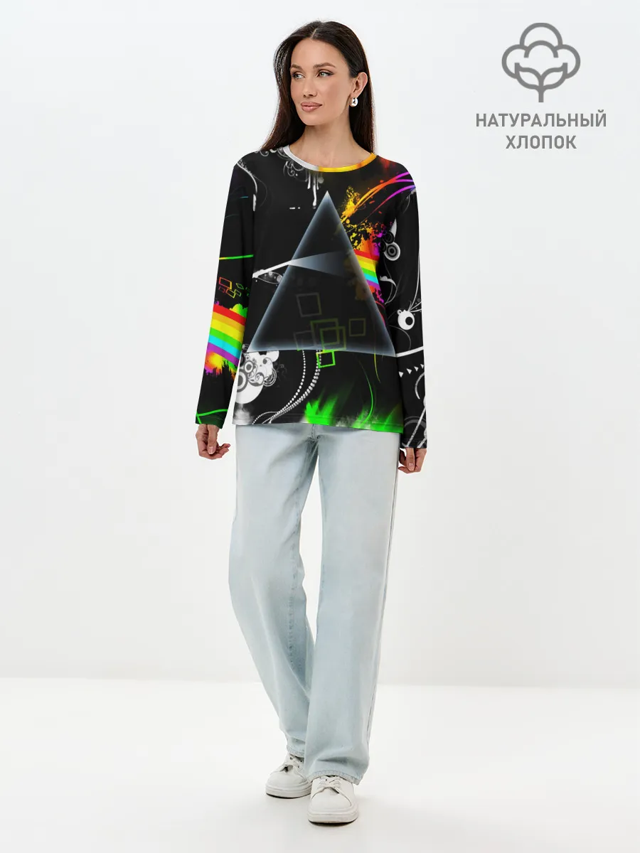 Лонгслив женский. Хлопок / PINK FLOYD