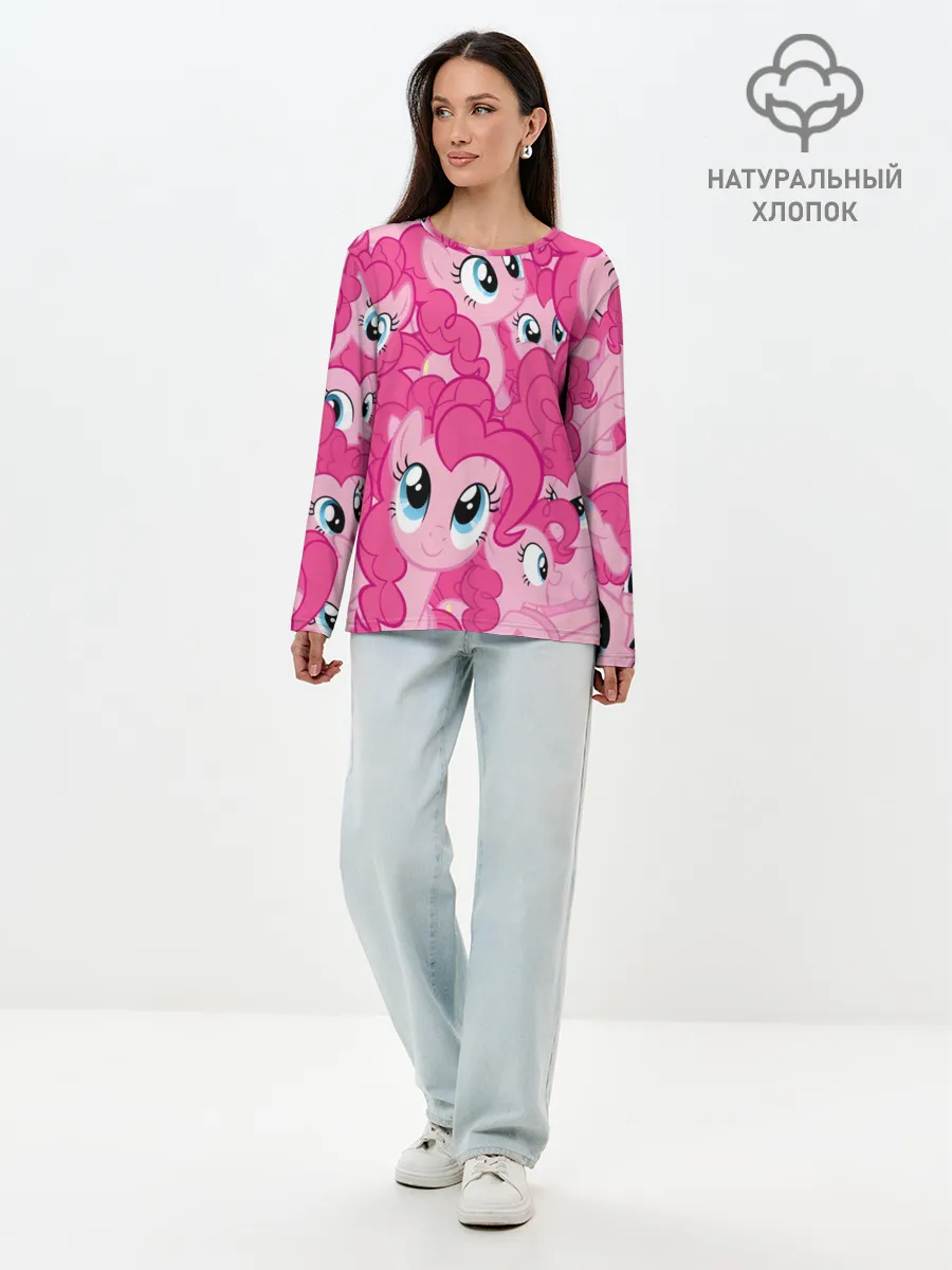 Лонгслив женский. Хлопок / PINK PONY