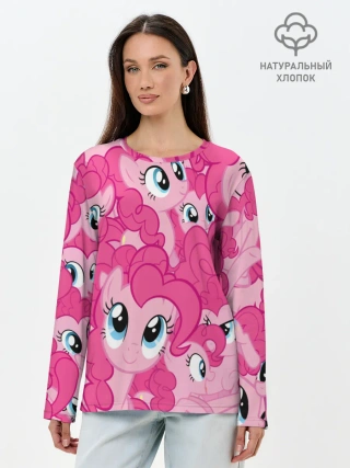 Лонгслив женский. Хлопок / PINK PONY