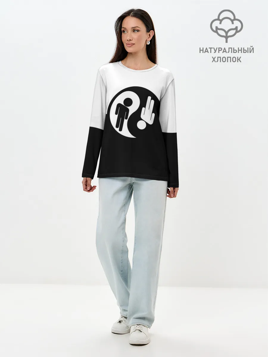 Лонгслив женский. Хлопок / billie eilish