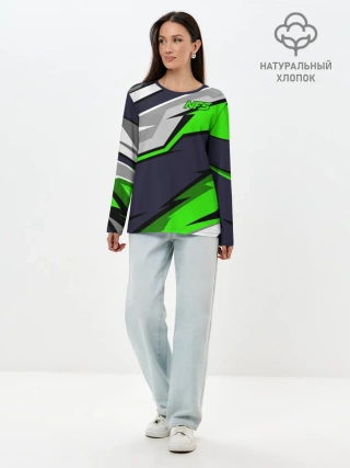 Лонгслив женский. Хлопок / Need for Speed