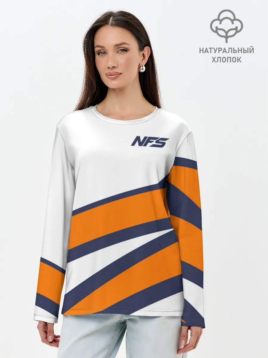 Лонгслив женский. Хлопок / Need for Speed